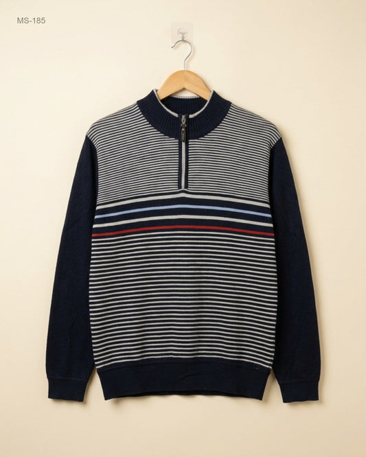 Winter Cardigans & Sweaters | Unknown | Preloved Branded | Stripe Sweater Polyester | Premium | OTS Thrift Store Islamabad Pakistan