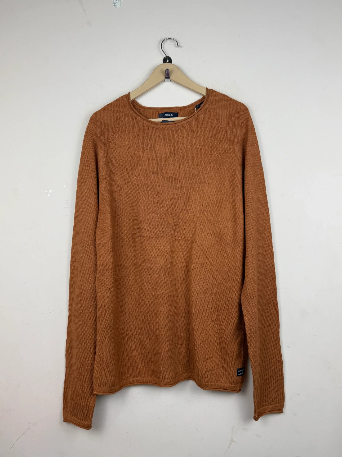 Men's Jumpers & Sweaters | JACK&JONES | Preloved Branded | Orange Cotton | Premium | OTS Thrift Store Karachi Pakistan