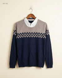 Unknown (MS-198) Mock-Layered Knit Sweater - XS