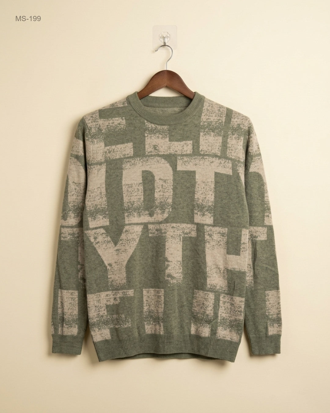 Unknown (MS-199) Graphic Knit Sweater - S/M