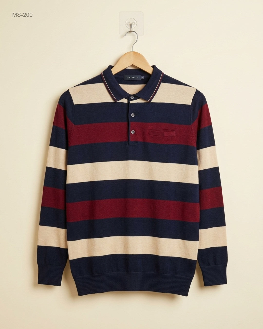 UK Imported secondhand Winter Cardigans & Sweaters - Unknown brand, Stripe Sweater Polyester, Premium condition, for Men - Online Thrift Store Peshawar Pakistan