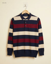 Unknown (MS-200) Long-Sleeved Polo Knit Top - S/M