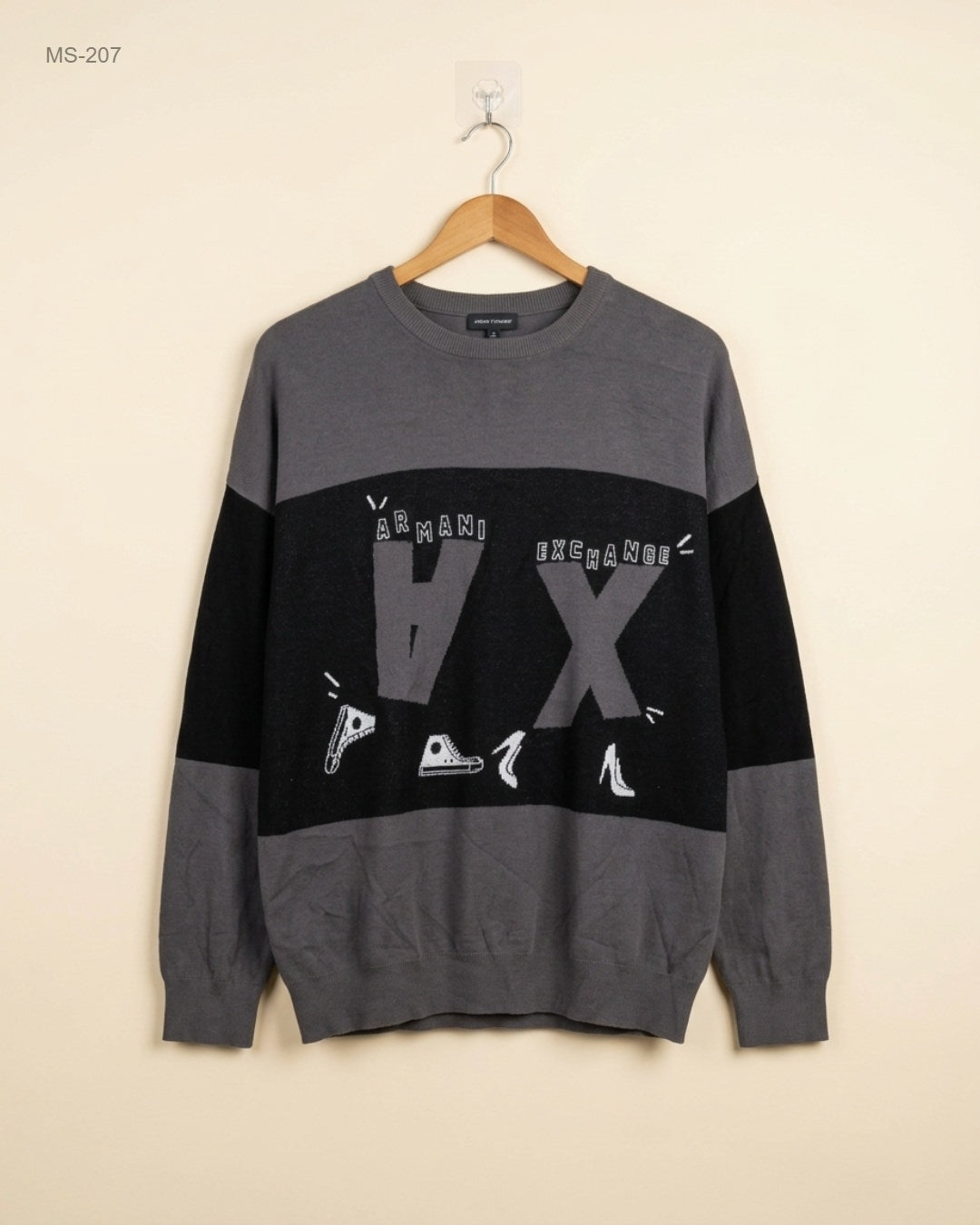 Armani Exchange (MS-207) Graphic Knit Sweater - L