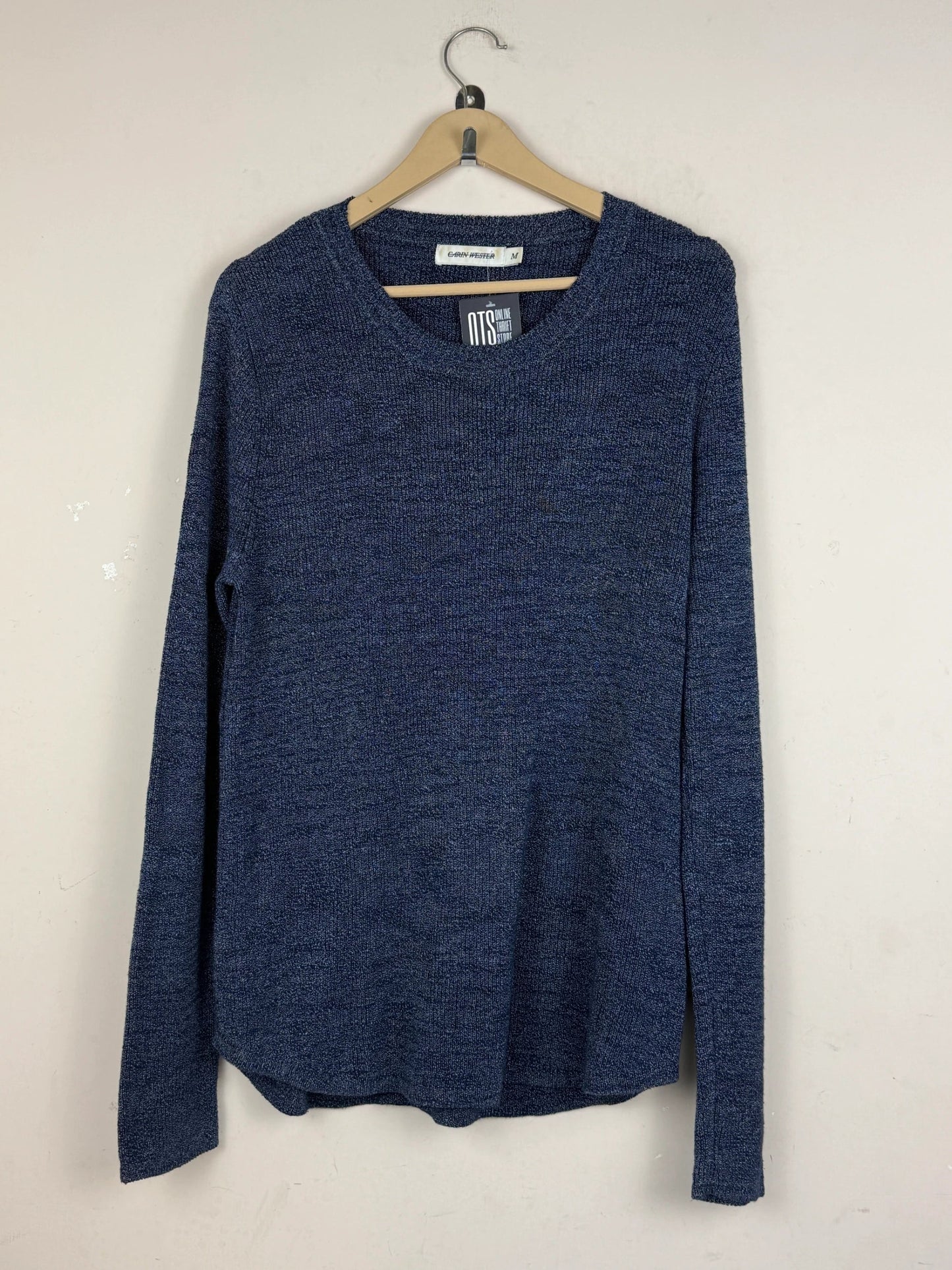 UK Imported secondhand Men's Jumpers & Sweaters - Garin wester brand, Blue Polyester, Excellent condition, for Men - Online Thrift Store Peshawar Pakistan