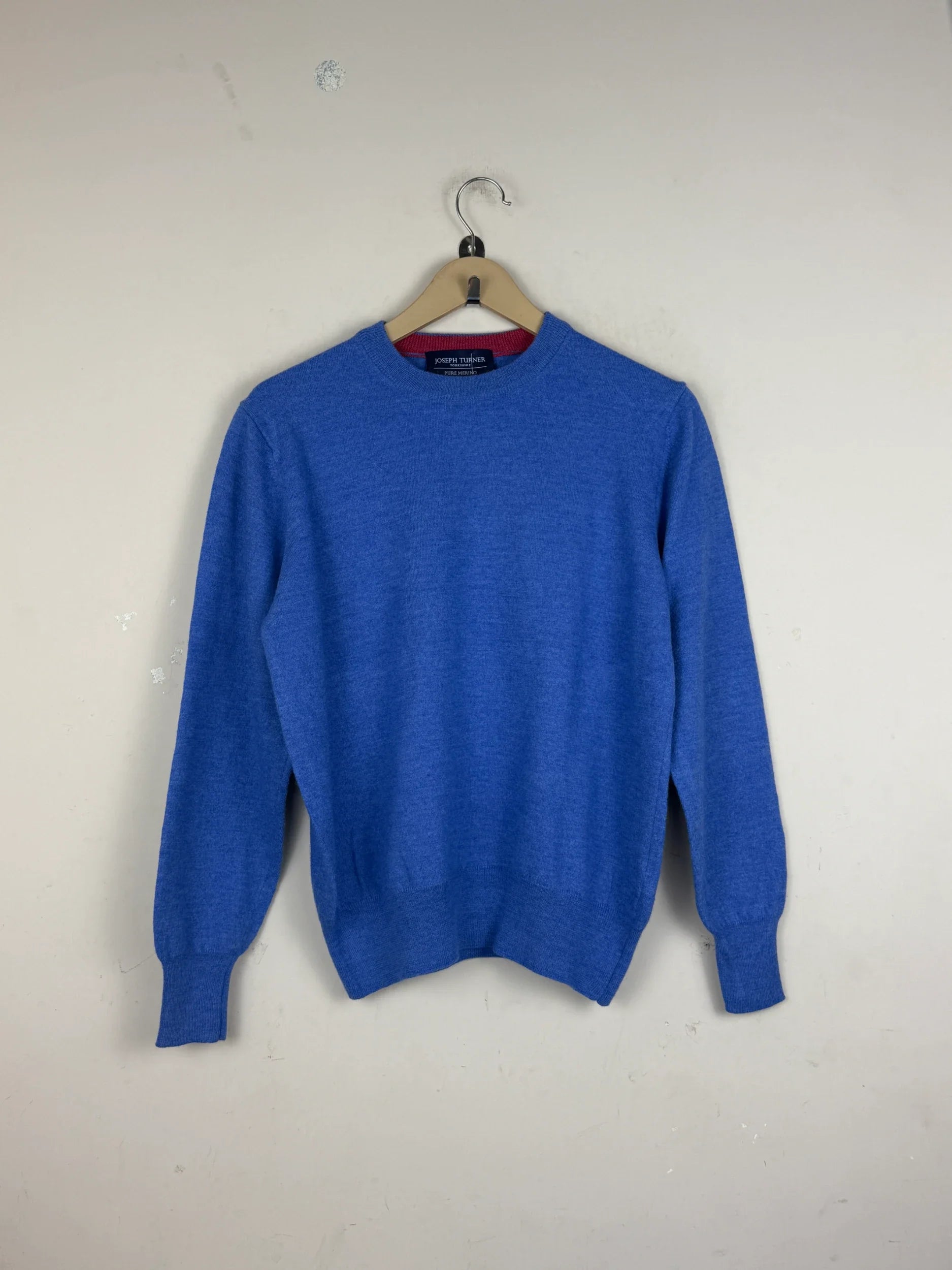Secondhand Branded Men's Jumpers & Sweaters by Joseph turner, Blue Merino Wool fabric, Premium condition, for Men - Online Thrift Shop Islamabad Pakistan