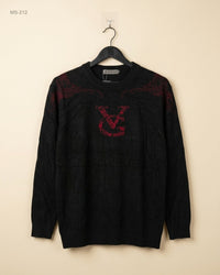 Jinbao (MS-212) Graphic Crewneck Knit Sweater - M