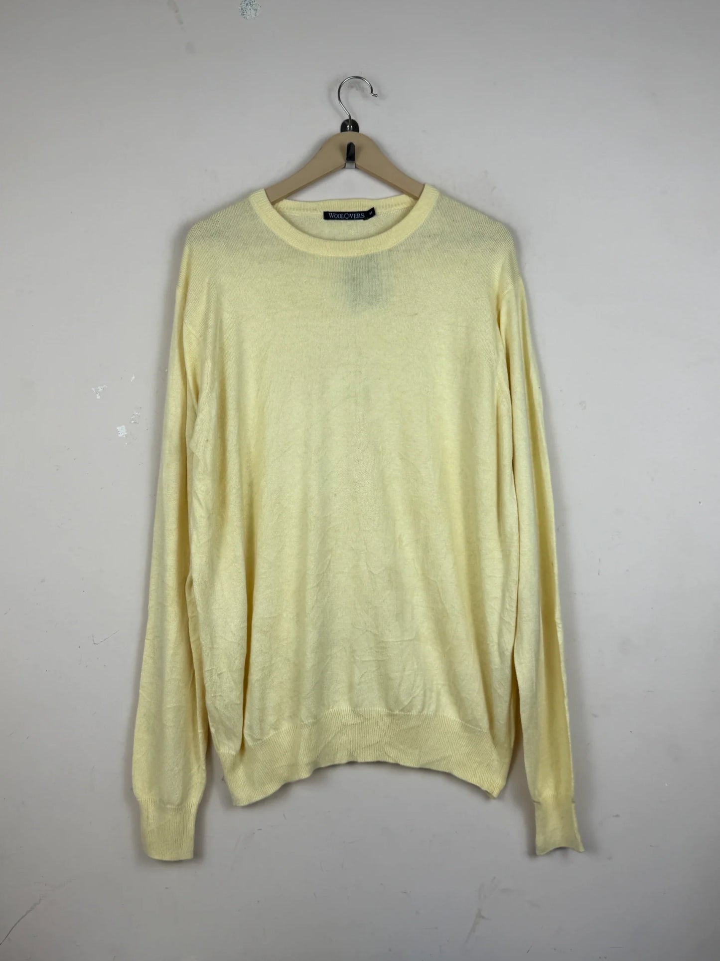 Shop Premium Men's Jumpers & Sweaters by Woolovers | Preloved Branded Clothes | LightYellow Cotton | Men | OTS Thrift Store Peshawar Pakistan