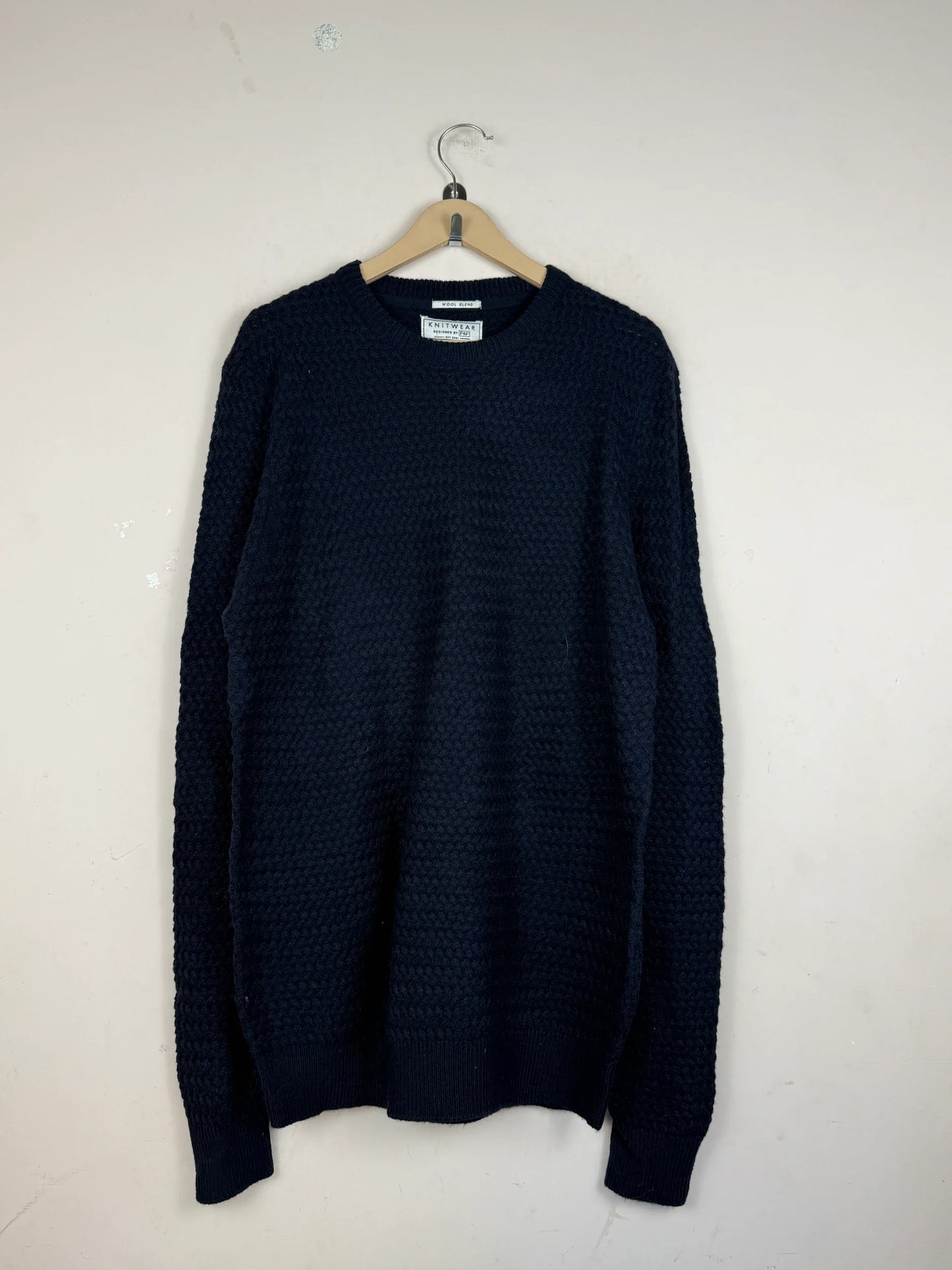 Premium Condition Men's Jumpers & Sweaters | Preloved F&F | DarkBlue Wool | Thrift Shop for Men Karachi Pakistan | OTS