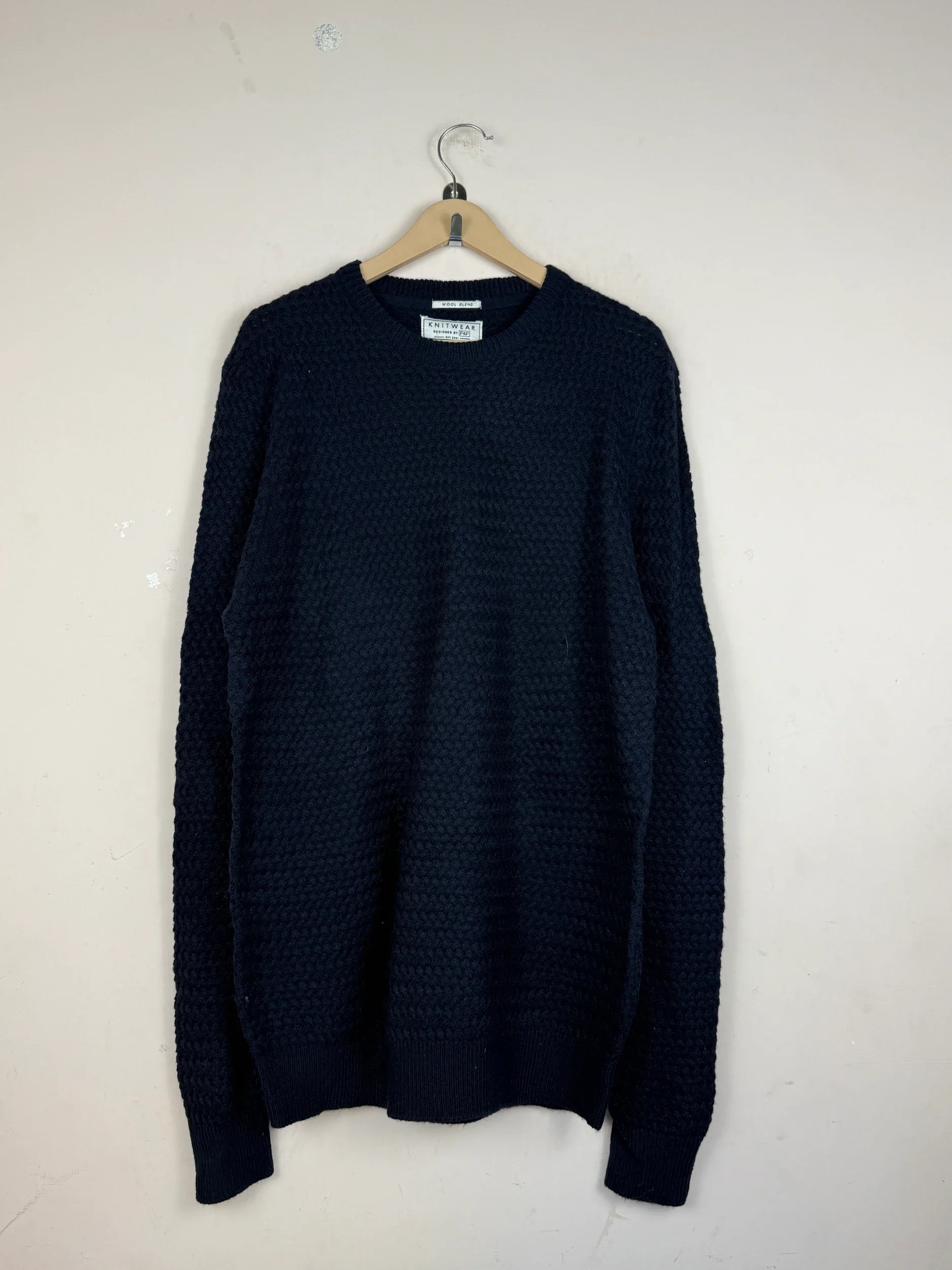 Premium Condition Men's Jumpers & Sweaters | Preloved F&F | DarkBlue Wool | Thrift Shop for Men Karachi Pakistan | OTS