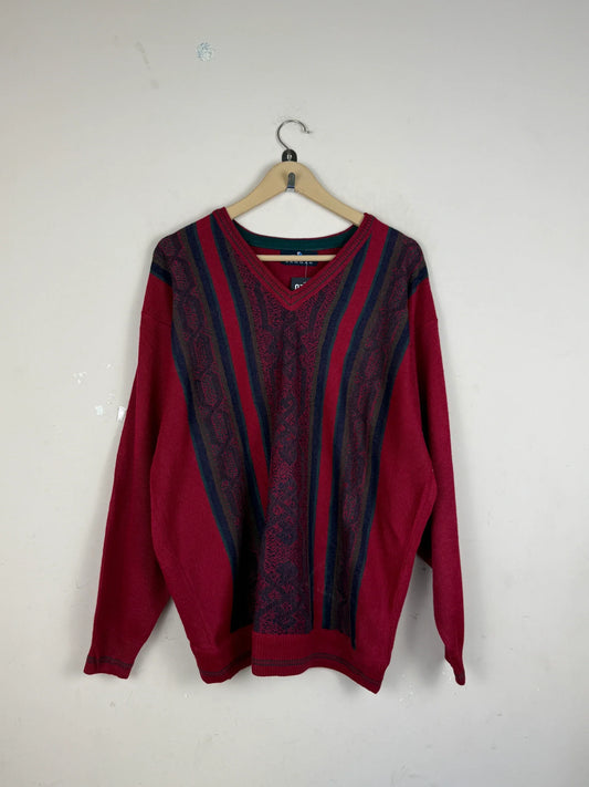 Preloved Premium Men's Jumpers & Sweaters by PIerre Sangn, Red Acrylic for Men - OTS Thrift Shop Lahore Pakistan