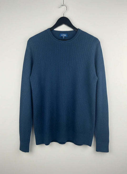 Secondhand Branded Men's Jumpers & Sweaters by T.M.LEWIN, Blue Polyester fabric, Premium condition, for Men Sweaters - Online Thrift Shop Peshawar Pakistan