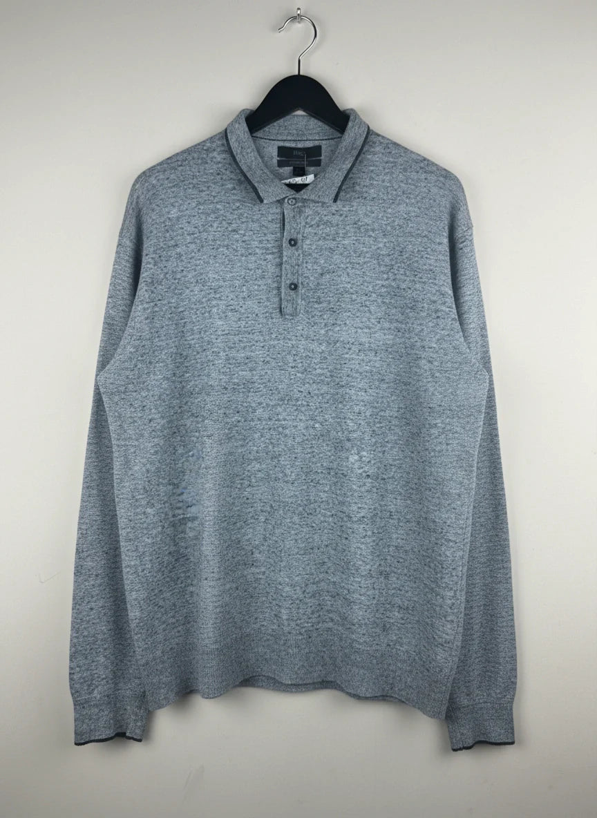 UK Imported secondhand Men's Jumpers & Sweaters - Marks & Spencer brand, Grey Cotton, Premium Plus condition, for Men Sweaters - Online Thrift Store Islamabad Pakistan