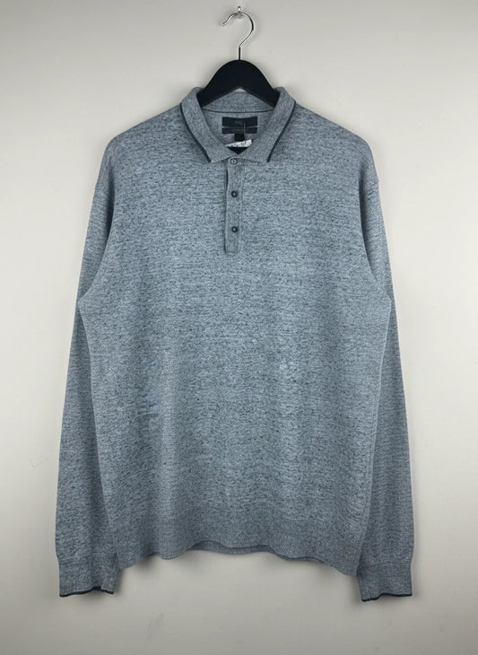 UK Imported secondhand Men's Jumpers & Sweaters - Marks & Spencer brand, Grey Cotton, Premium Plus condition, for Men Sweaters - Online Thrift Store Islamabad Pakistan