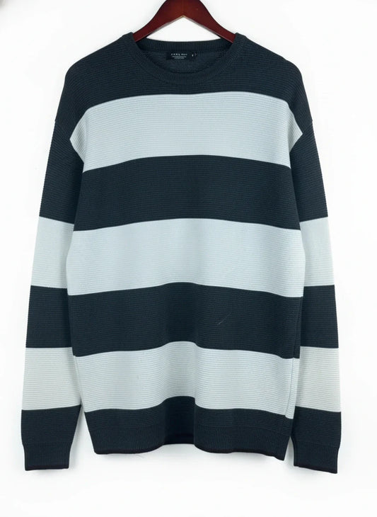 Shop Excellent Men's Jumpers & Sweaters by zara men | Preloved Branded Clothes | Grey Cotton | Men Sweaters | OTS Thrift Store Karachi Pakistan