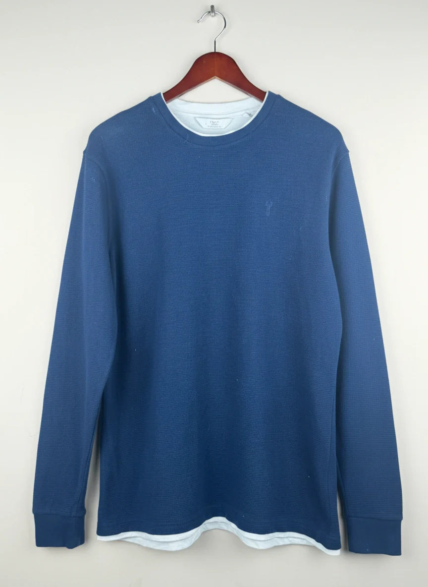 Preloved Premium Plus Men's Jumpers & Sweaters by Next, Blue Cotton for Men Sweaters - OTS Thrift Shop Islamabad Pakistan