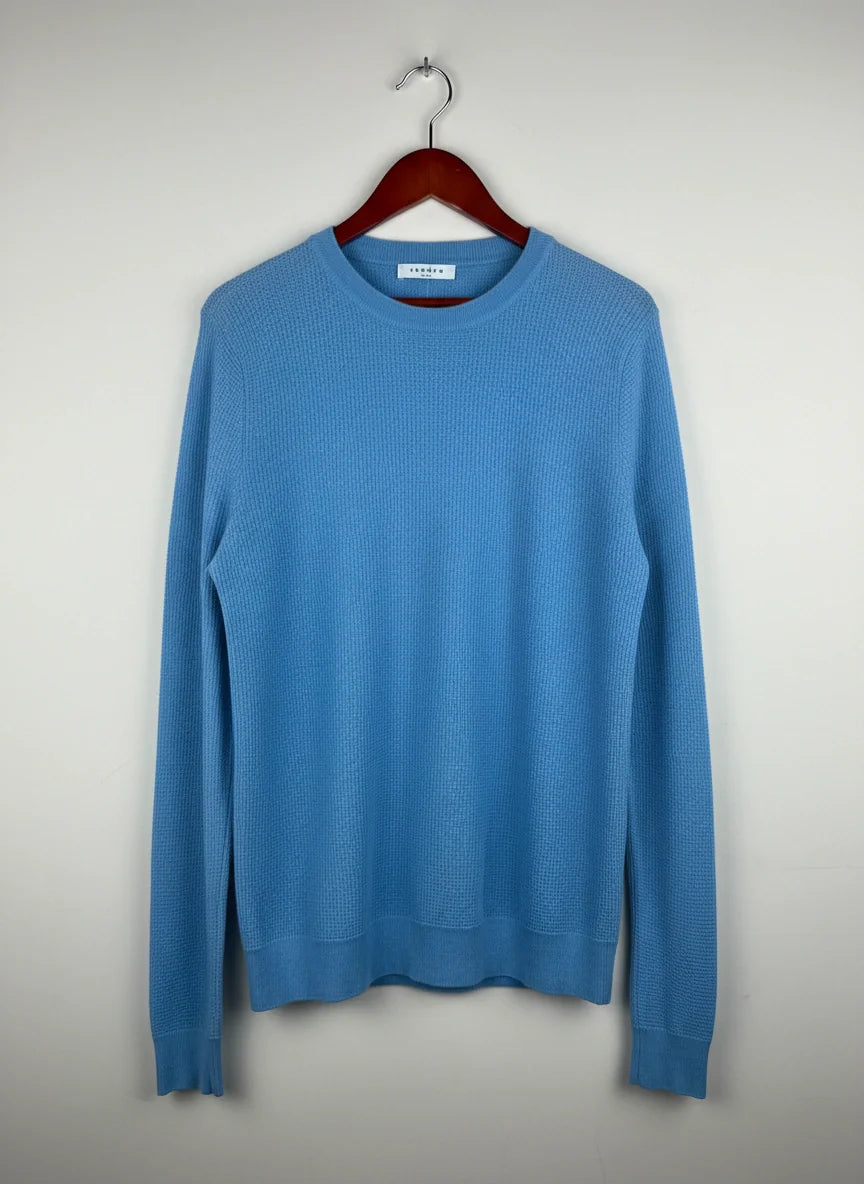 Sky Blue Men's Jumpers & Sweater by Sandro (MS-95)