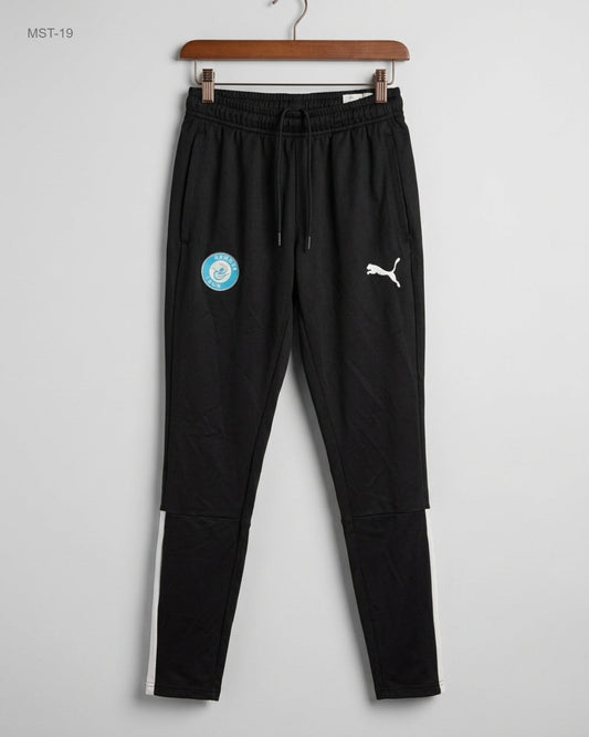 Secondhand Branded Men Sports Trousers by Puma, Black Polyester fabric, Premium condition, for MENS - Online Thrift Shop Islamabad Pakistan