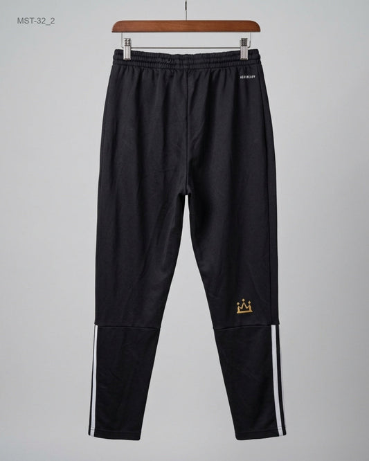 Shop Premium Condition Black Polyester Men Sports Trousers by ADIDAS for MENS at OTS - Online Thrift Store Pakistan (MST-32)