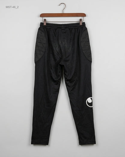 Shop Premium Condition Black Polyester Men Sports Trousers by UHLSPORT for MENS at OTS - Online Thrift Store Pakistan (MST-46)