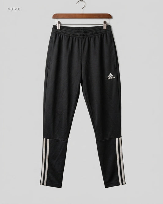 Preloved Premium Men Sports Trousers by ADIDAS, Black Polyester for MENS - OTS Thrift Shop Peshawar Pakistan