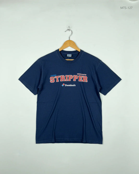 Shop Premium Mens Tshirts by B&C | Preloved Branded Clothes | DarkBlue Cotton | Men | OTS Thrift Store Islamabad Pakistan