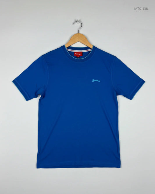 UK Imported secondhand Mens Tshirts - Slazenger brand, Blue Cotton, Premium condition, for Men - Online Thrift Store Peshawar Pakistan