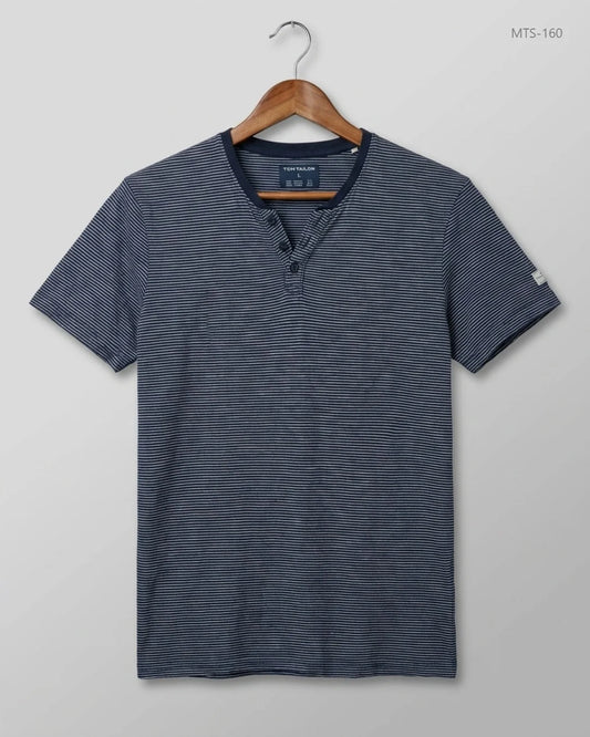 UK Imported secondhand Mens Tshirts - TOM TAILOR brand, Blue Cotton, Premium condition, for Men - Online Thrift Store Lahore Pakistan