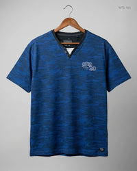 CUT LABEL (MTS-163) Blue Mens Tshirts