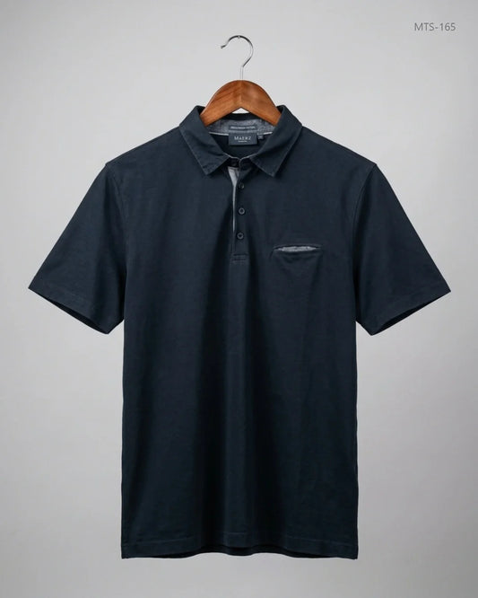 Secondhand Branded Mens Tshirts by MAERZ, Black cotton fabric, Premium condition, for Men - Online Thrift Shop Karachi Pakistan