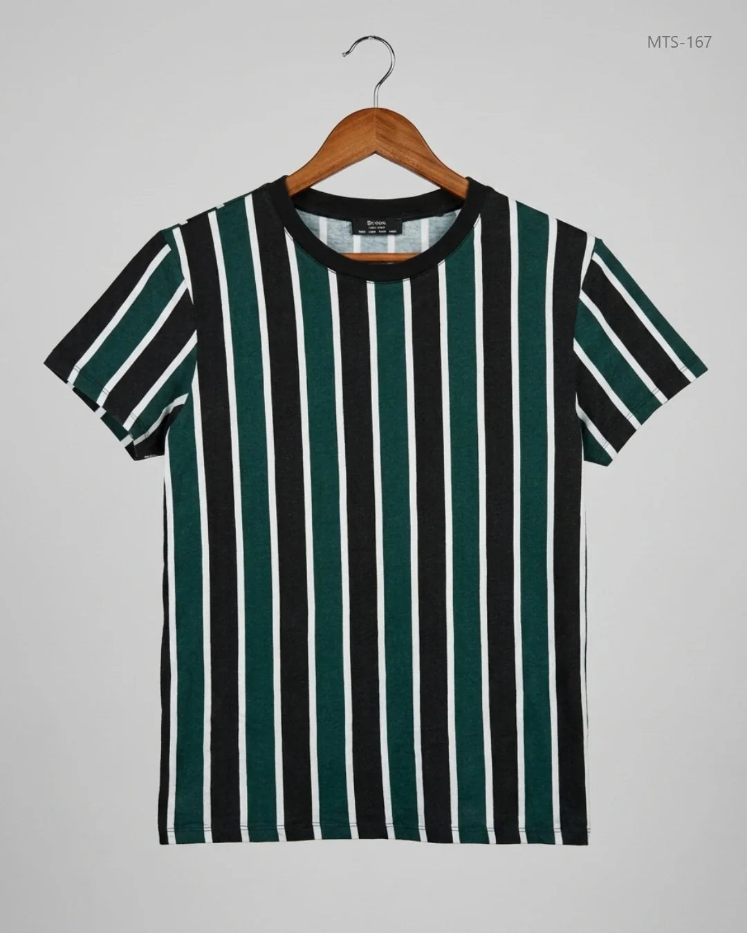 BERSHKA (MTS-167) Green Mens Tshirts