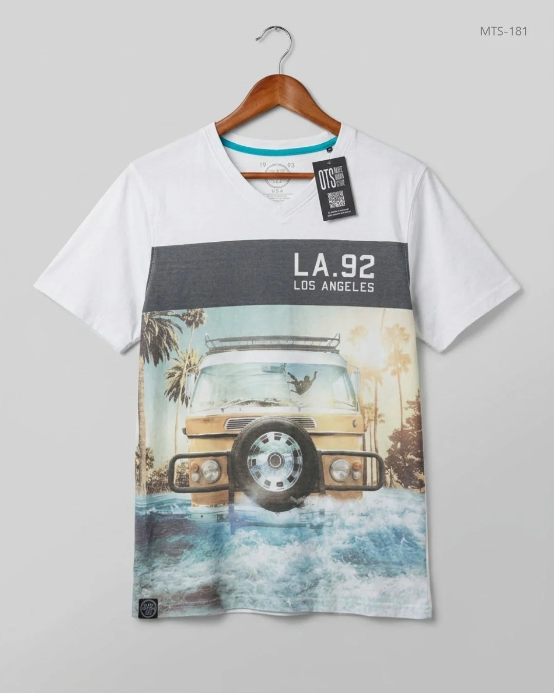 CUT LABEL (MTS-181) White Mens Tshirts
