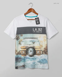 CUT LABEL (MTS-181) White Mens Tshirts
