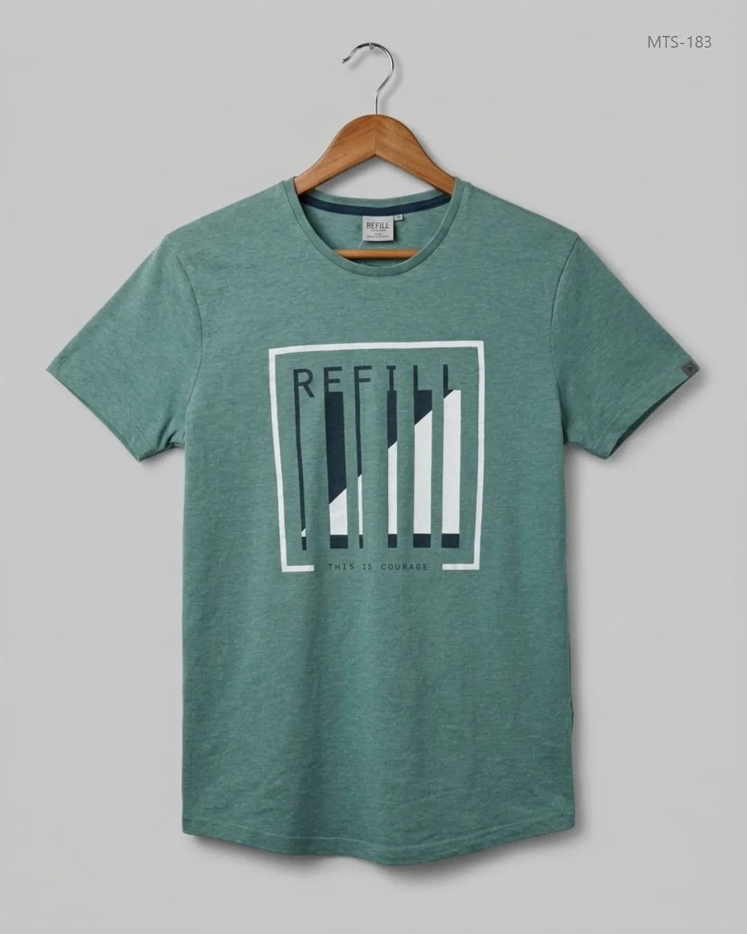 REFILL (MTS-183) Green Mens Tshirts