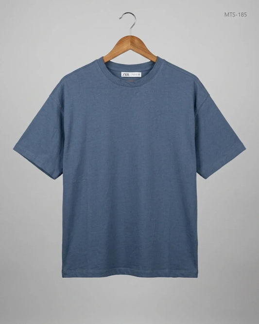 Mens Tshirts | Zara | Preloved Branded | Blue Cotton | Premium | OTS Thrift Store Peshawar Pakistan