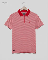 THREADBARE (MTS-215) Zip-Neck Polo Shirt
