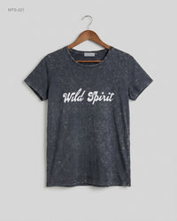 LICIOUS (MTS-221) Graphic Acid-Wash T-Shirt