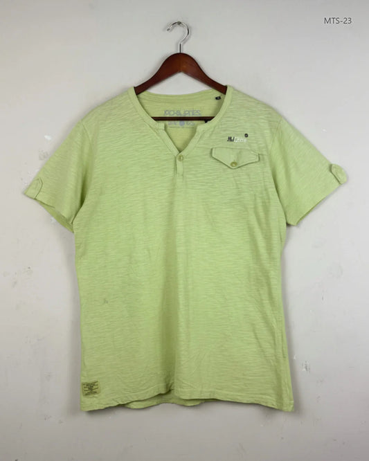 Secondhand Branded Mens Tshirts by Jack & Jones, Lime Cotton fabric, Premium condition, for Men's - Online Thrift Shop Lahore Pakistan