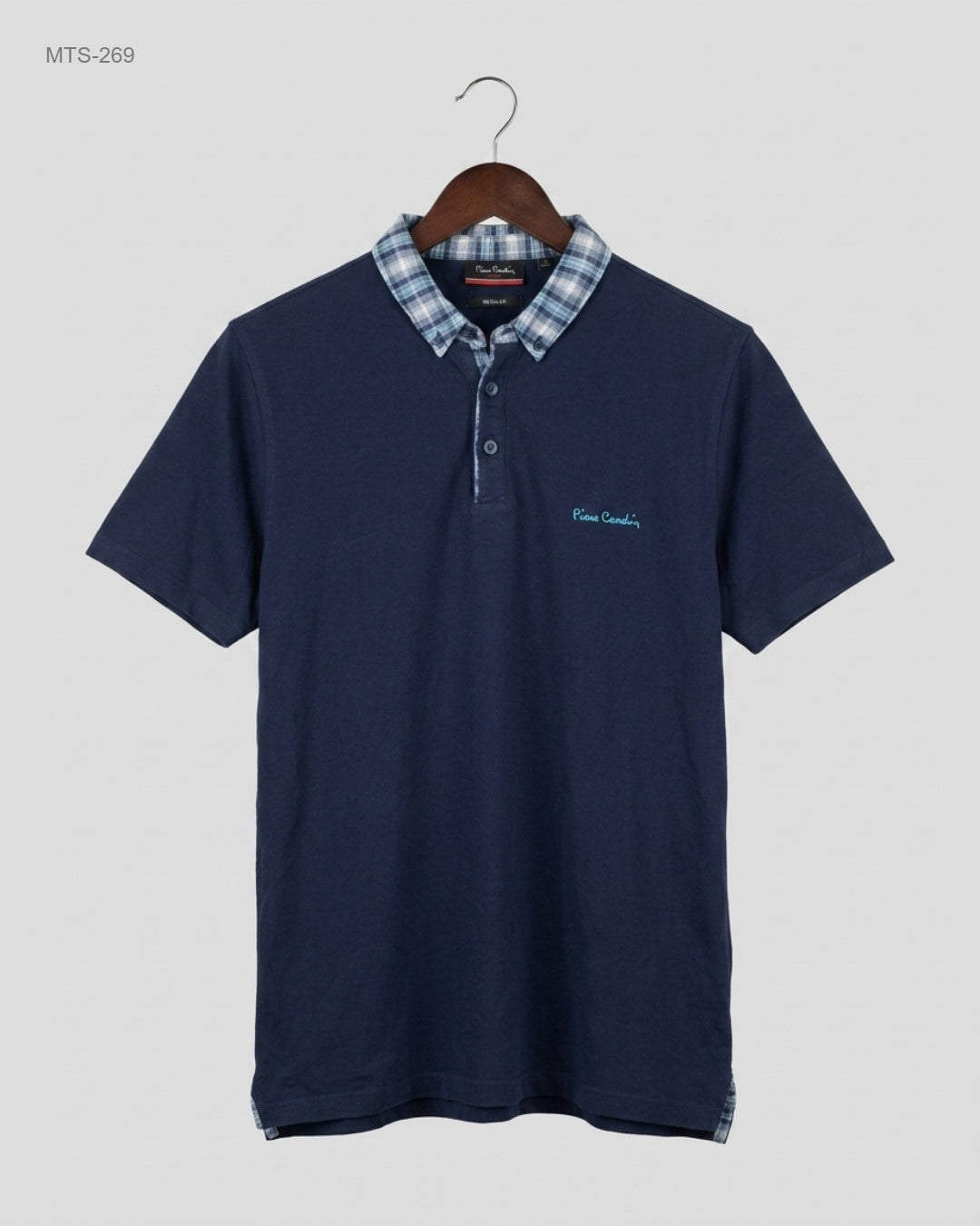 PIEUE CANDIR (MTS-269) Contrast-Collar Polo Shirt