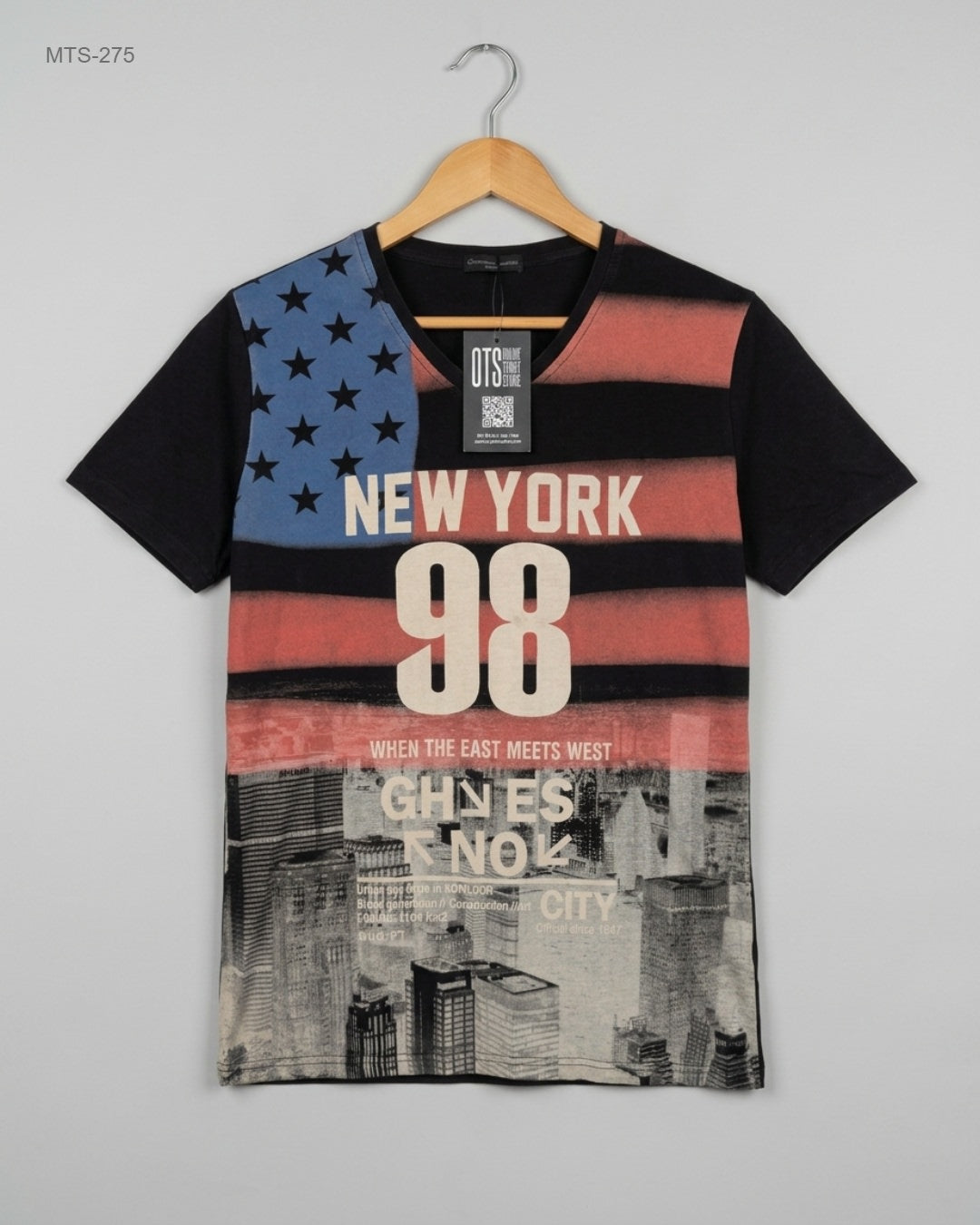 LEADER&YOUNGER (MTS-275) V-Neck Graphic T-Shirt