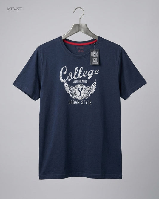 Secondhand Branded Mens Tshirts by LIVERGY, Blue Cotton fabric, Premium condition, for Mens - Online Thrift Shop Islamabad Pakistan
