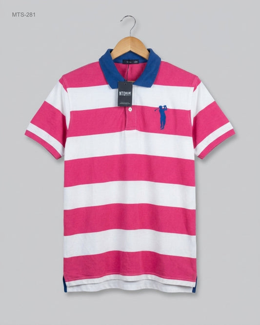 Mens Tshirts | BOSSINI | Preloved Branded | Pink Cotton | Good | OTS Thrift Store Peshawar Pakistan
