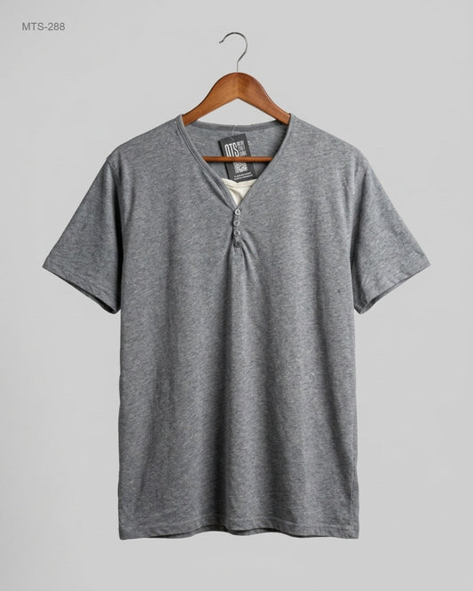 Preloved Excellent Mens Tshirts by IDENTIC, Gray Cotton for Mens - OTS Thrift Shop Peshawar Pakistan