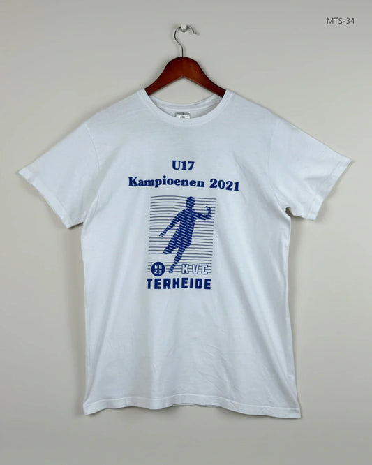 Secondhand Branded Mens Tshirts by B&C, White Cotton fabric, Premium condition, for Men's - Online Thrift Shop Karachi Pakistan