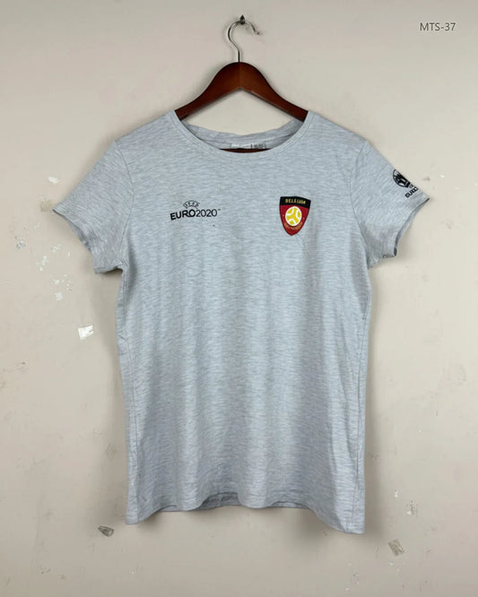 UK Imported secondhand Mens Tshirts - UEFA EURO 2020 brand, Grey Cotton, Premium condition, for Men's - Online Thrift Store Islamabad Pakistan