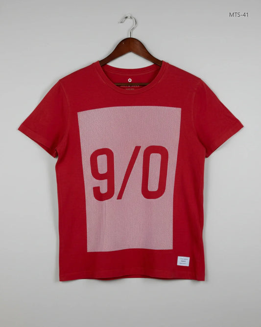 Preloved Premium Mens Tshirts by Jack & Jones, Red Cotton for Men's - OTS Thrift Shop Karachi Pakistan