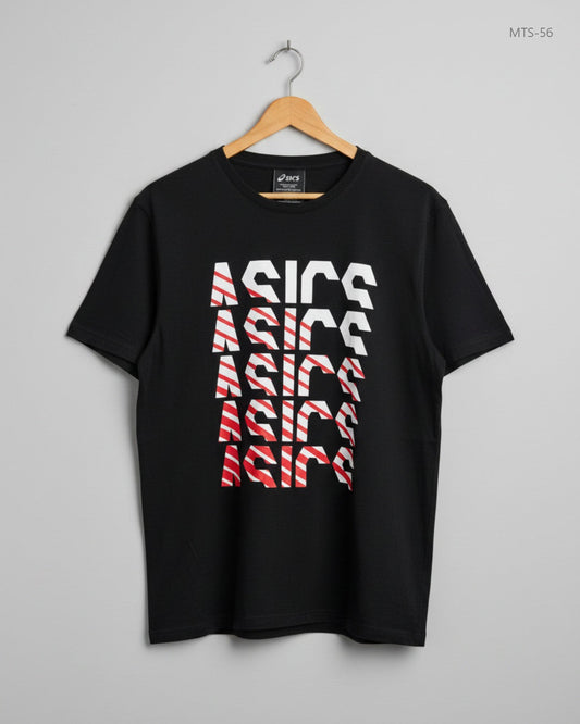 Preloved Premium Mens Tshirts by Asics, Black Cotton for Men - OTS Thrift Shop Islamabad Pakistan