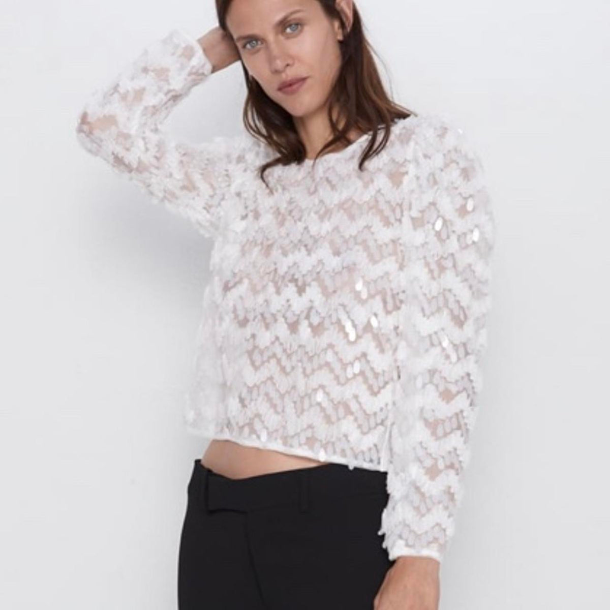 White Winter Crop Top by Zara (WCT-68)