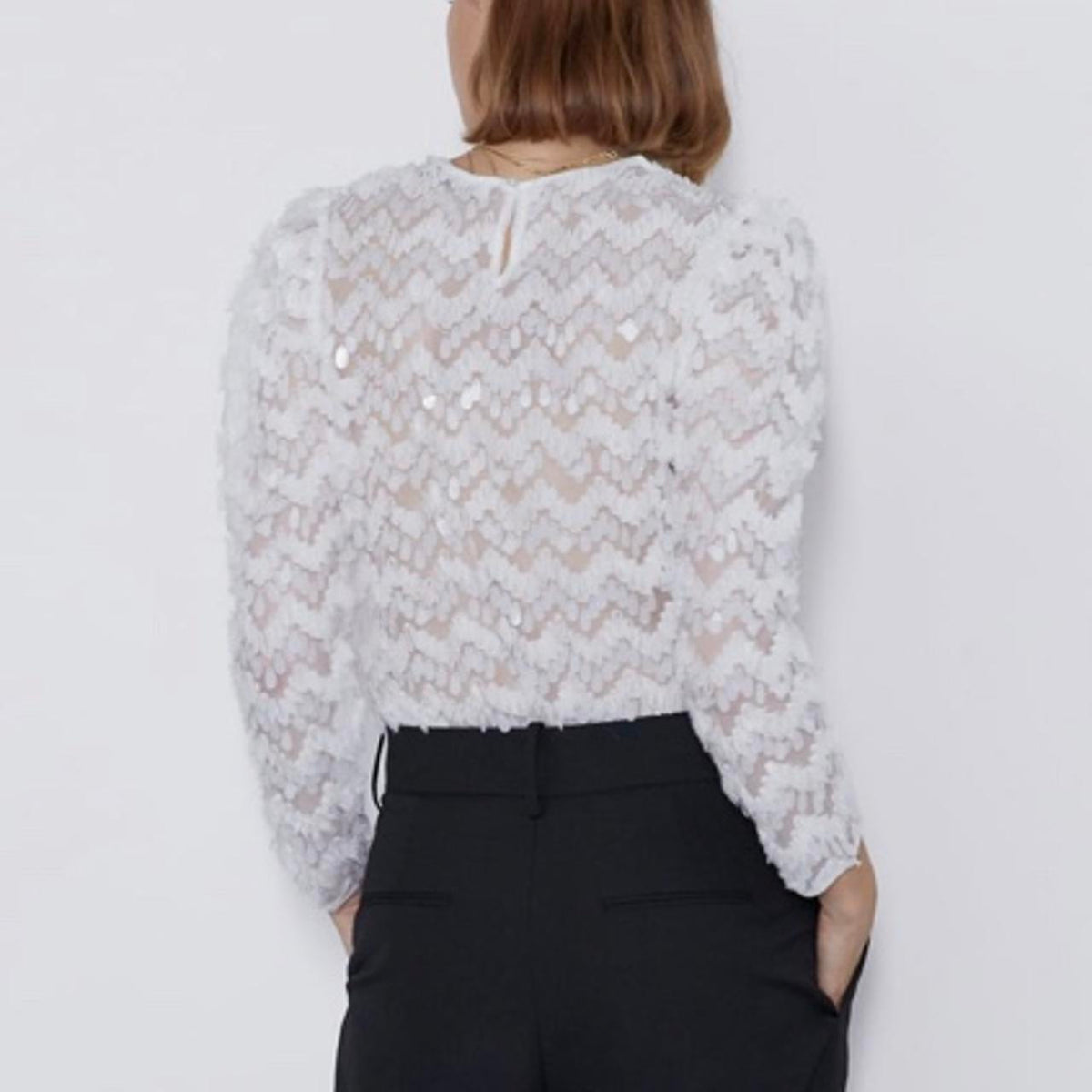 White Winter Crop Top by Zara (WCT-68)
