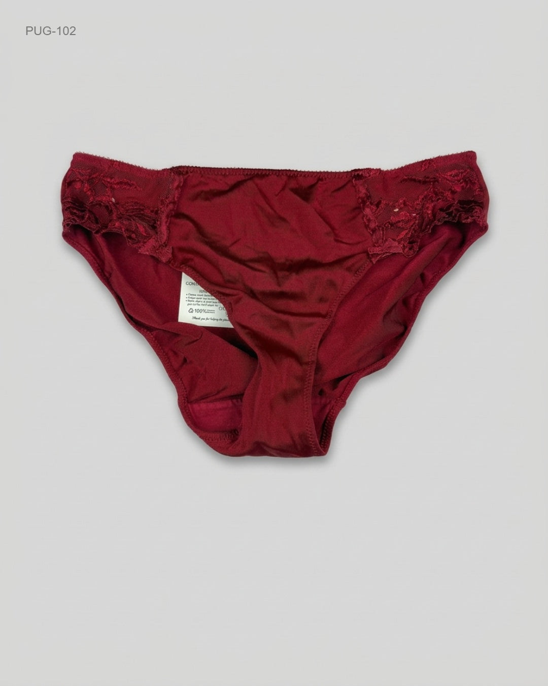 BODY ZONE (PUG-102) Lace-Trimmed Satin Briefs