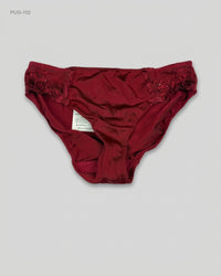 BODY ZONE (PUG-102) Lace-Trimmed Satin Briefs